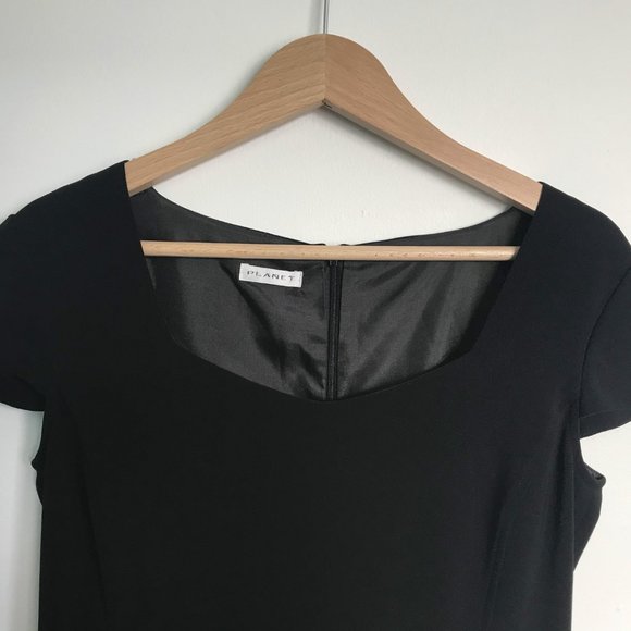 Vintage 90s Short Sleeve Black Dress - Picture 5 of 5